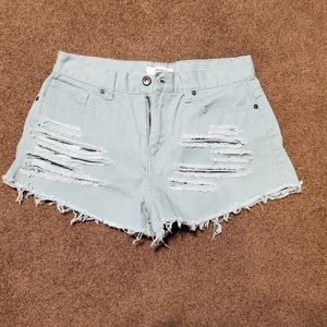 Forever 21 high rise jean shorts